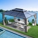 preview thumbnail 10 of 133, EROMMY Hardtop Gazebo,Outdoor Pergola with Double Roof & Netting & Curtains,Heavy Duty Canopy for Patio, Backyard, Pool party 12'x16' - Out of stock