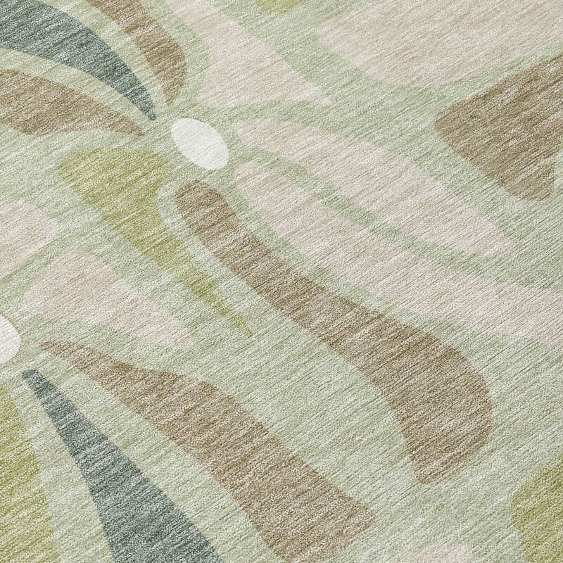 Machine Washable Indoor/ Outdoor Modern Gilcrest Chantille Rug