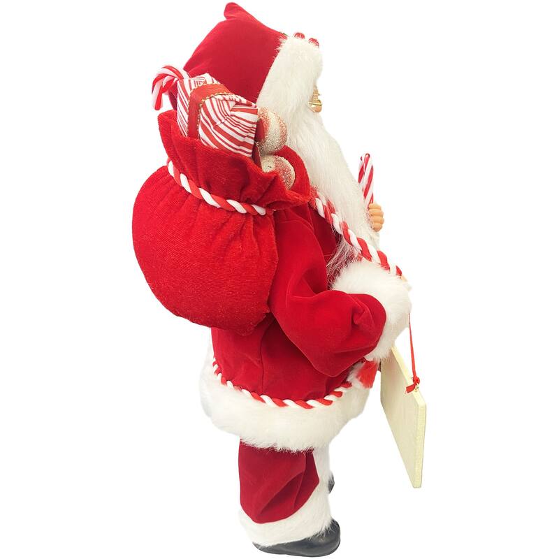 15" Santa Loves Candy Canes