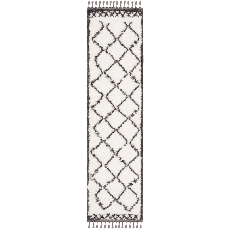 SAFAVIEH Carmella Annedoris Moroccan Shag Trellis 2-inch Thick Rug