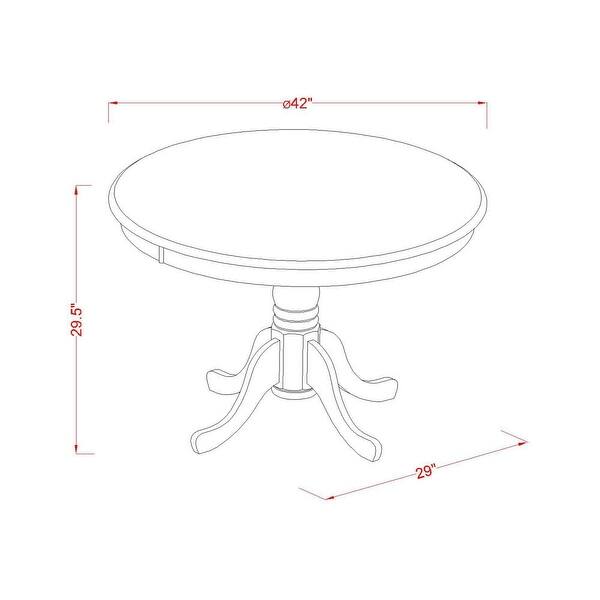 East West Furniture Dining Table Set a Kitchen Table with Pedestal and