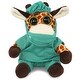 preview thumbnail 1 of 4, DolliBu Giraffe Doctor Plush with Cute Scrub Uniform and Cap Outfit - 6 inches