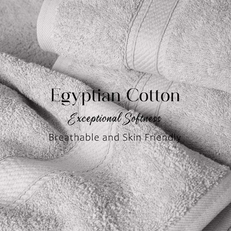 Blue Nile Mills Luxury 2-Piece Egyptian Cotton Bath Sheet Set, Thick Absorbent Oversized Bathroom Towels