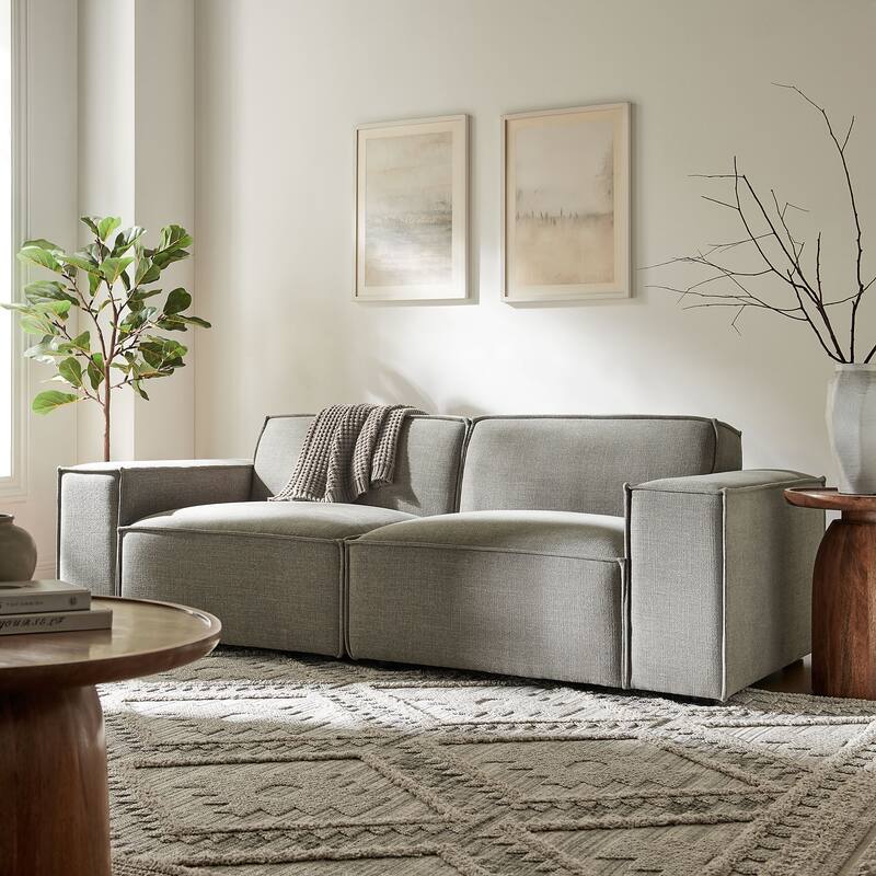 Restore 2-Piece Performance Fabric Upholstered Modular Loveseat - Pewter