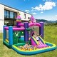 preview thumbnail 3 of 9, 6-in-1 Inflatable Bounce House with Slide, Ball Pit, and Basketball Rim 420D Oxford Cloth - 129" x 154.5" x 106.5"(L x W x H)
