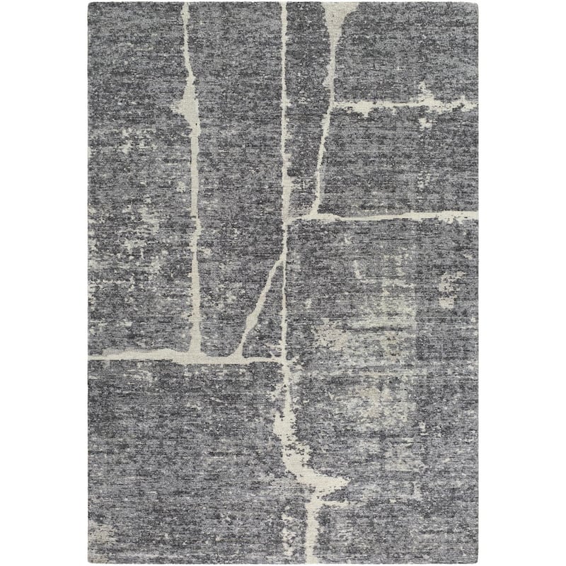 Livabliss x Galey Alix Janek II Modern Abstract Area Rug - 8'10" x 12' - Light Gray