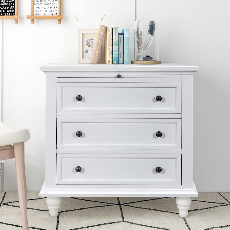 3-Drawer Storage Wood Cabinet,