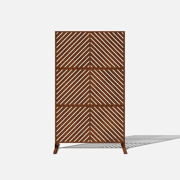 slide 2 of 77, Veradek Corten Steel Screen Set Arrow