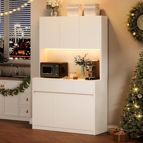【一部予約販売】 Large Kitchen Pantry with Microwave Countertop and LED その他