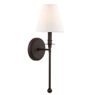 1 Light Dark Bronze Wall Mount - 6W x 14.5H x 7D