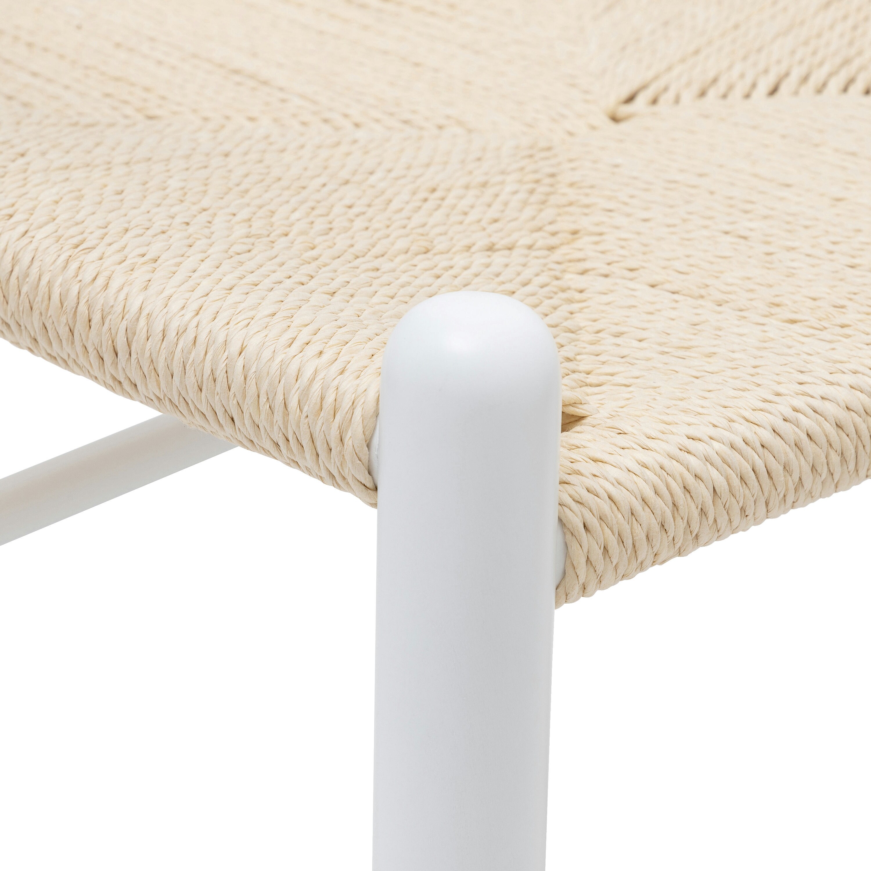 Poly and bark outlet weave chair white