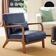 preview thumbnail 10 of 107, Glitzhome Set of 2 30.75"H Mid-Century Modern PU Leather Accent Armchairs with Rubberwood Frame - 25.75"L x 33.75"W x 30.75"H