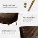 preview thumbnail 79 of 114, HULALA HOME Monica Modern Velvet Curved Tufted Back Loveseat with Metal Tapered Legs