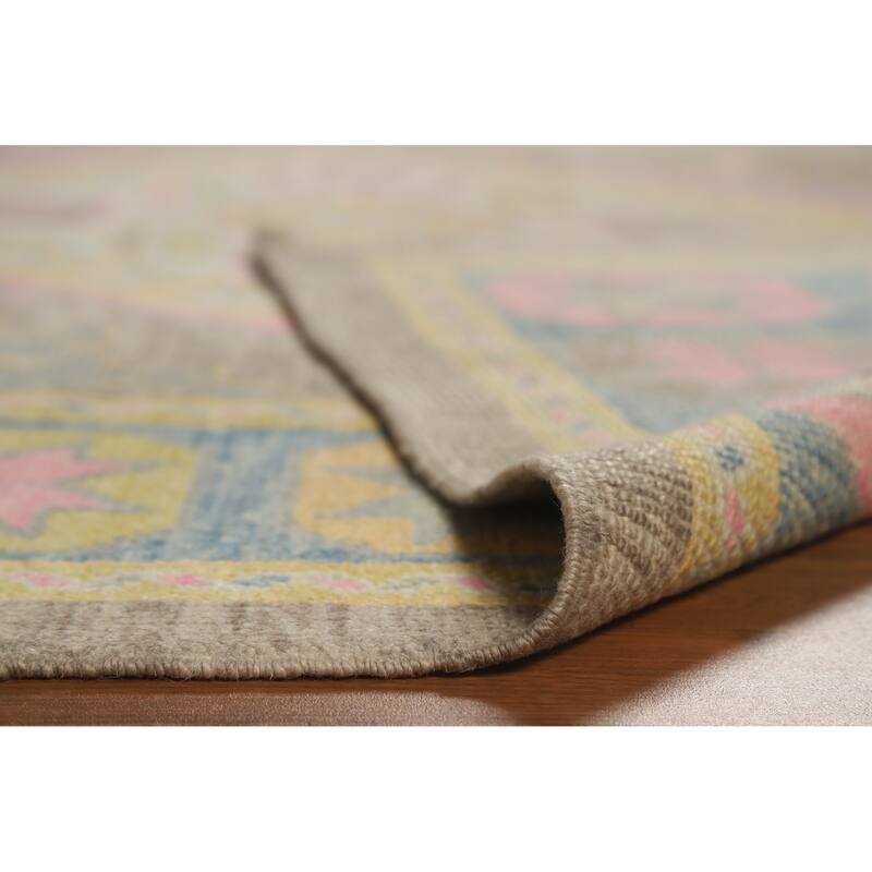 Hand Knotted Oriental 100% Wool Carpet Transitional All-Over Brown Oushak Area Rug - 20' 1'' X 5' 11''