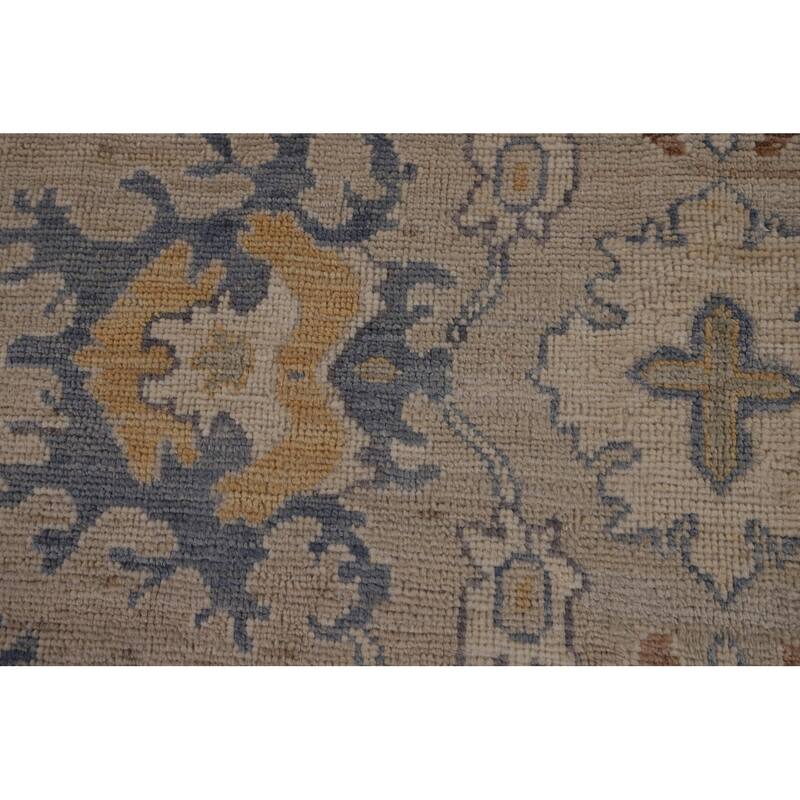 Oriental Vegetable Dye Oushak Turkish Area Rug Handmade Wool Carpet - 5'11"x 8'10"