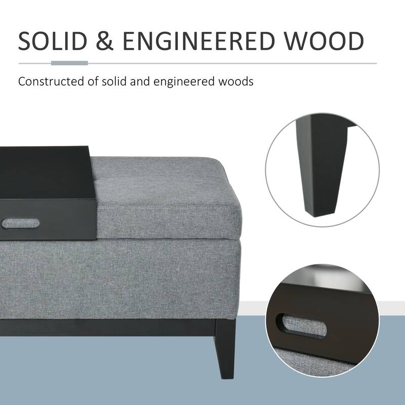 42" Rectangular Storage Ottoman Bench