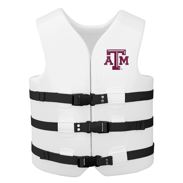 43" White NCAA Texas A and M Adult Large Life Vest - N/A