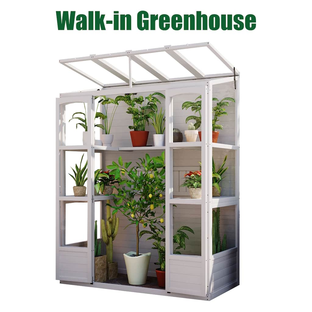 78-inch Wooden Greenhouse