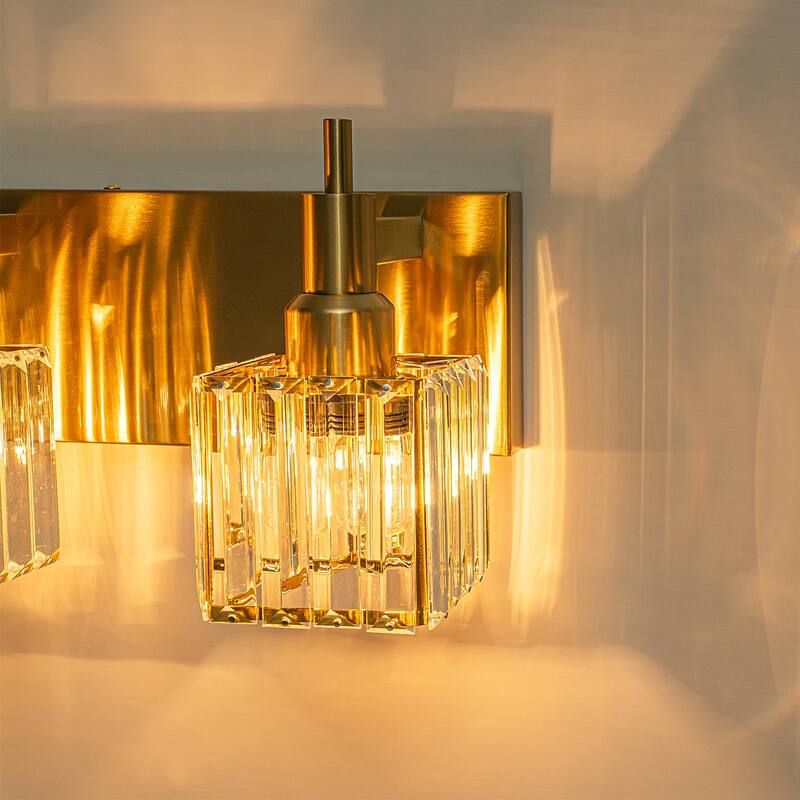 2/3/4-Light Modern Bathroom Crystal Vanity Light Wall Sconces