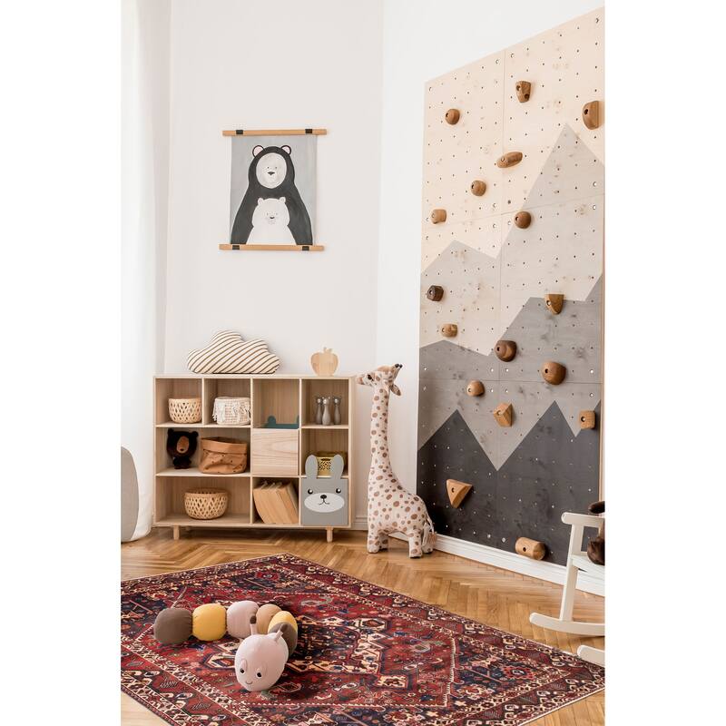 ECARPETGALLERY Hand-knotted Anadol Red Wool Rug - 6'6 x 9'9