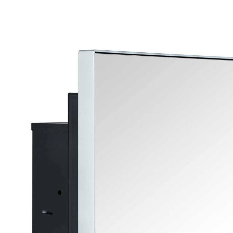 TEHOME Yasine Recessed Mount Squared Rectangle Medicine Cabinet with Mirror - 26" x 16"