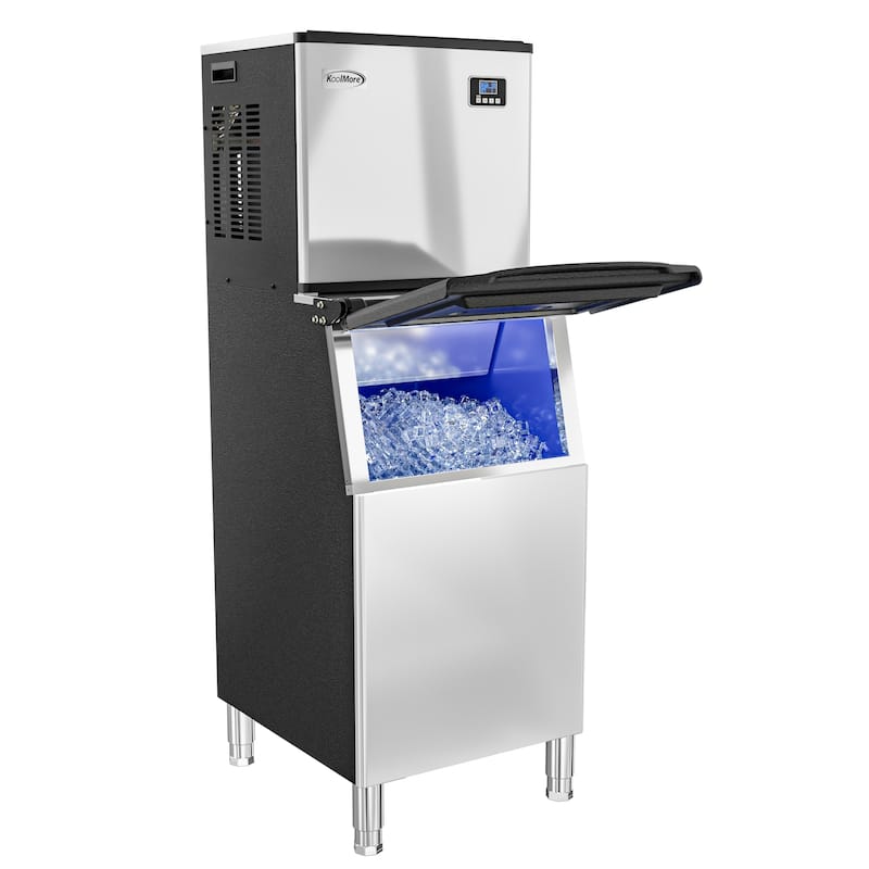 25 in. Stainless-Steel Commercial Ice Maker with Full Cube Production, 420 Lbs/24h