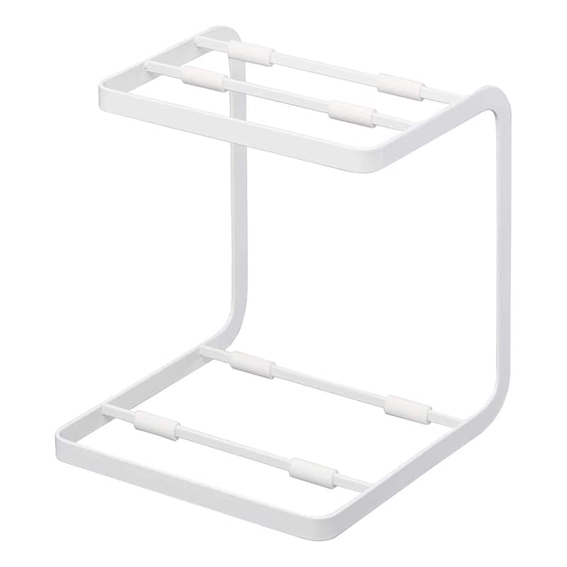Yamazaki Home Two-Tier Pot Rack, Steel - L 8.27 x W 8.07 x H 8.86 inches