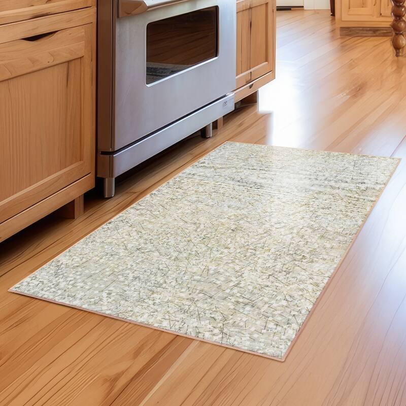 My Magic Carpet Sotho Beige Machine Washable Rug