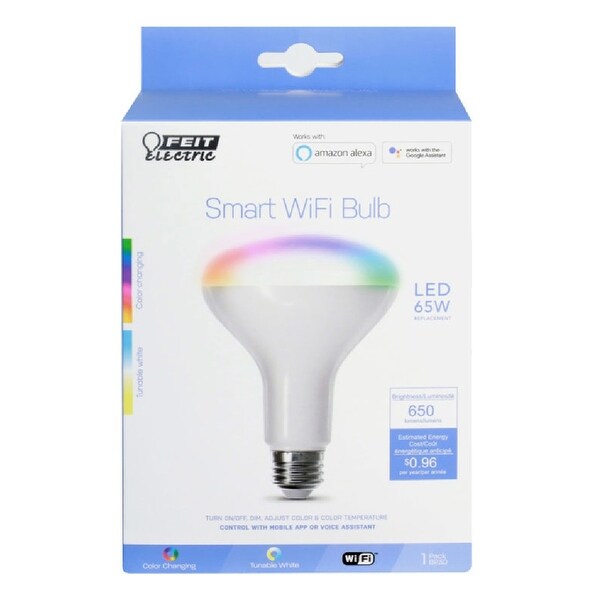 Shop Feit Electric BR30/RGBW/CA/AG Smart WiFi Enhance LED ...