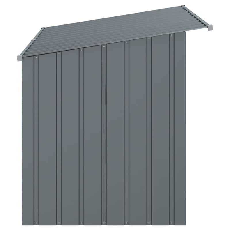 vidaXL Dog House Anthracite Galvanized steel 60.2 x 35.8 x 43.3 in