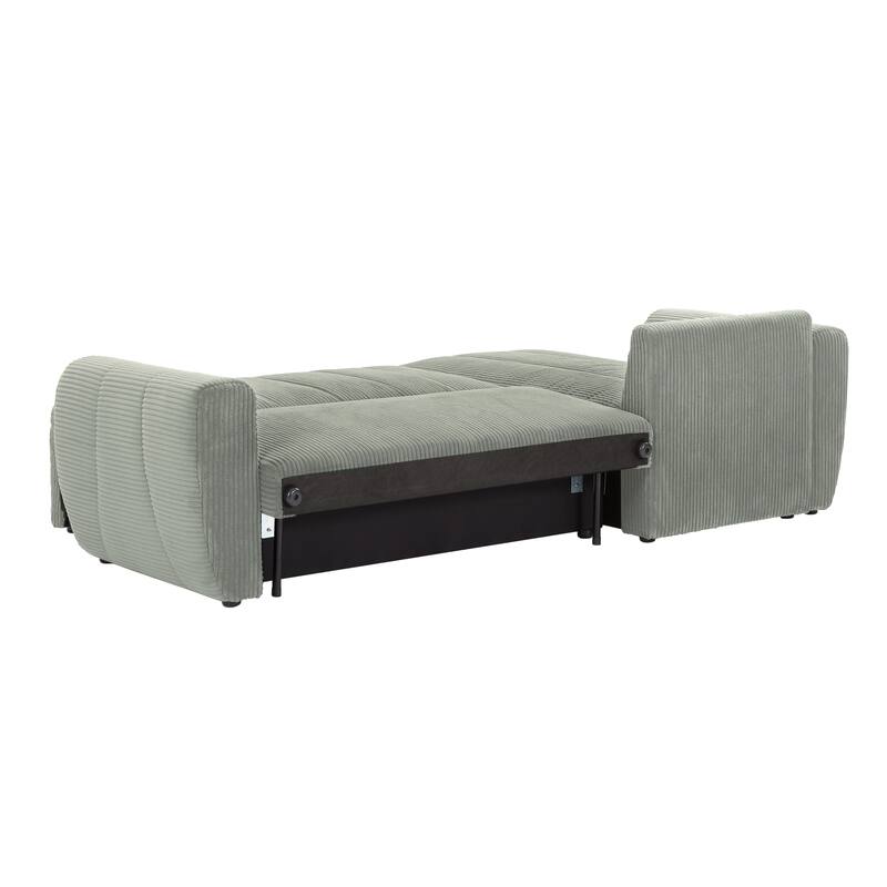 Grey 105.2'' L-Shaped 3-Seater Convertible Sofa Couch with Storage, Modern Adjustable Backrests, and Repositionable Chaise