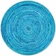 preview thumbnail 50 of 79, SAFAVIEH Handmade Braided Lilie Country Cotton Rug 5' Round - Turquoise - Round