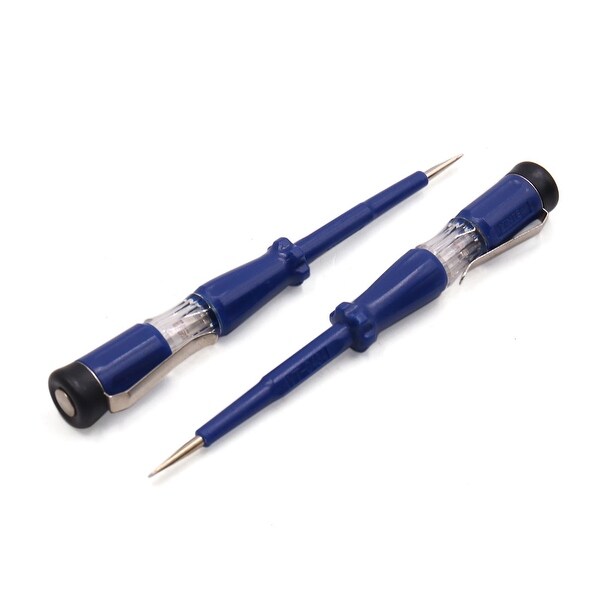 2 Pcs Blue Shell 110-250V Electrical Test Pen Circuit Voltage Tester for Car