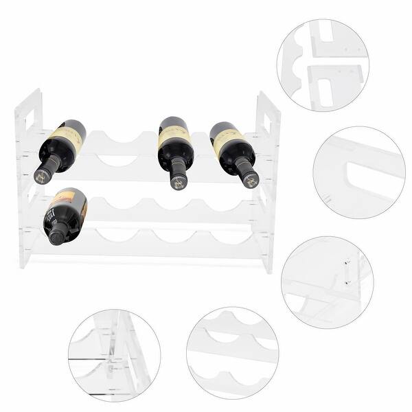 2-Tier Acrylic Wine Rack 8-Bottle Holder - Bed Bath & Beyond - 41221758
