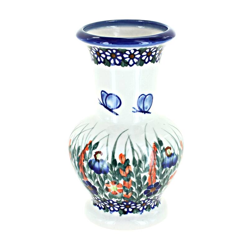 Blue Rose Polish Pottery 30-9 WR Unikat Medium Vase