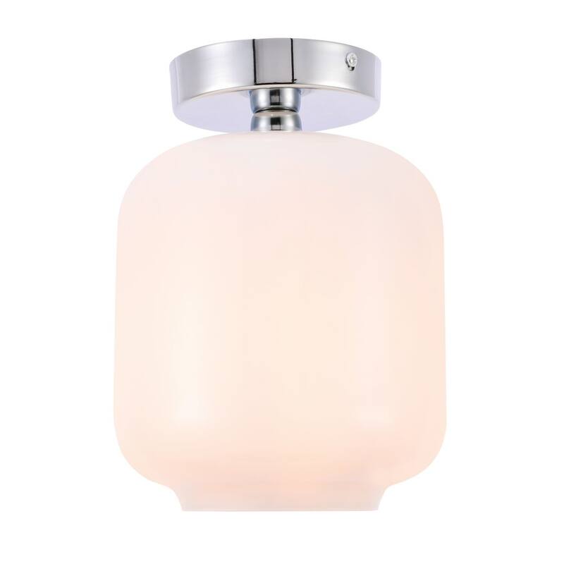 Collins 1-light Glass Cylinder Shade Flush Mount Fixture