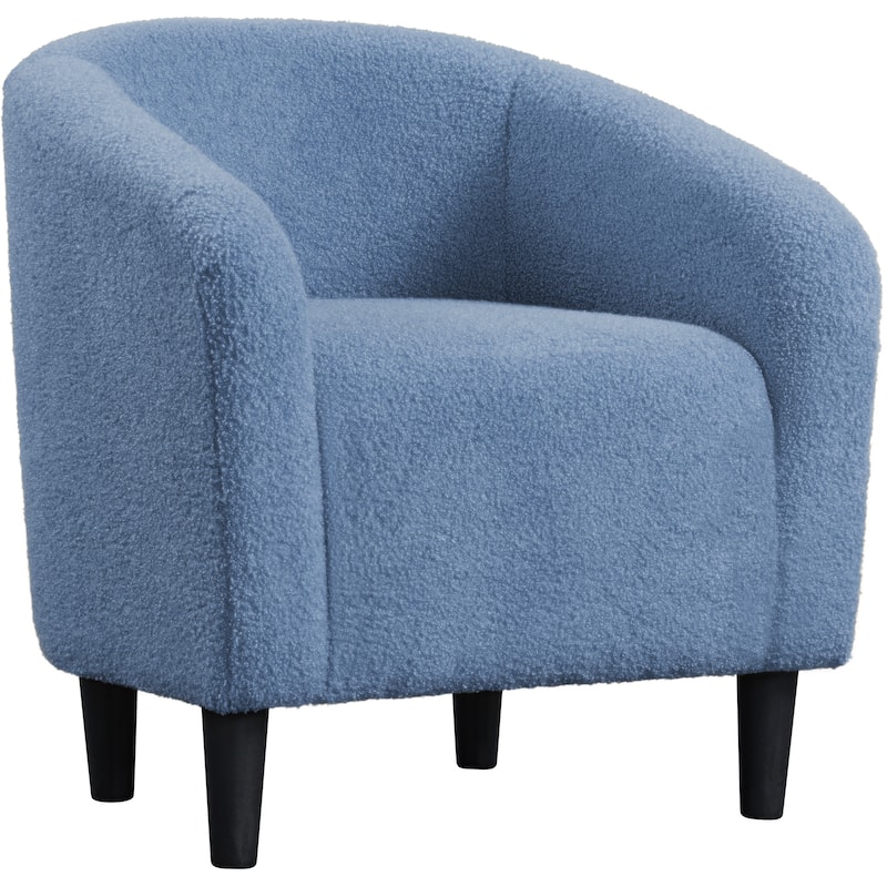Yaheetech Club Chair Accent Barrel Chair Upholstered Arm Chair - Blue
