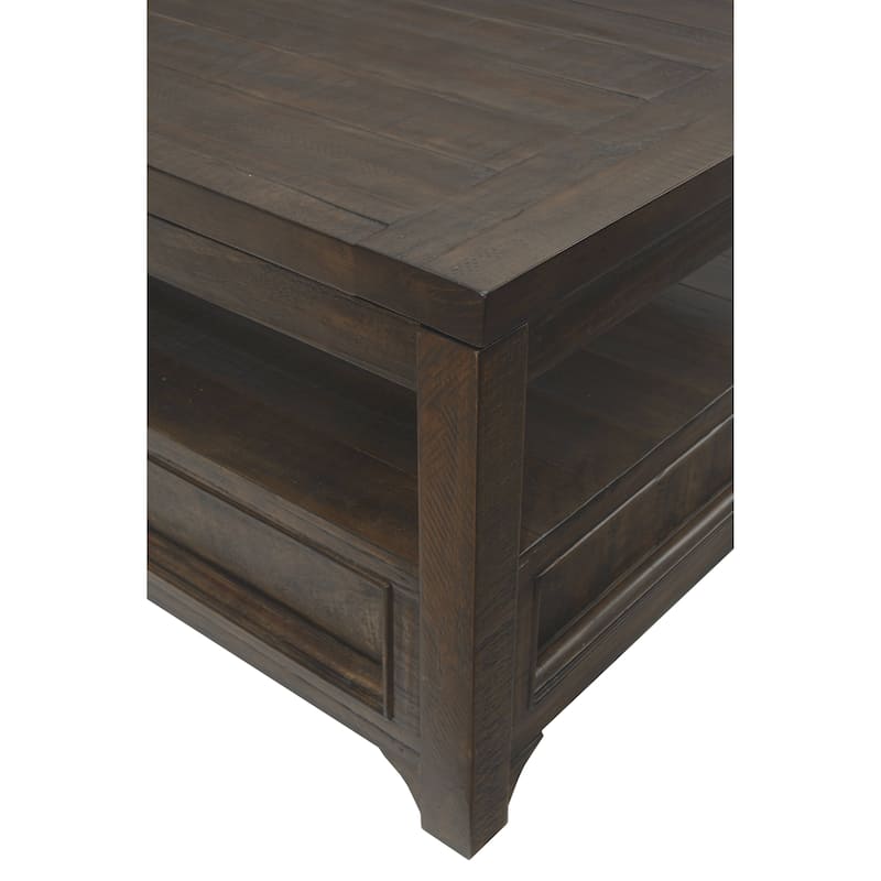 Jasper Lift-Top 2-drawer Solid Wood Coffee Table