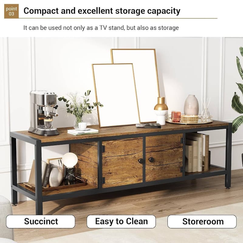 TV Stand for 58 Inch TV Entertainment Center Fits Up to 70 Inch TVs for Living Room - N/A