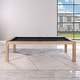 preview thumbnail 34 of 36, Olivia 7ft Vintage Ash Billiard Slate Pool Table with Dining Top Brown/Blue