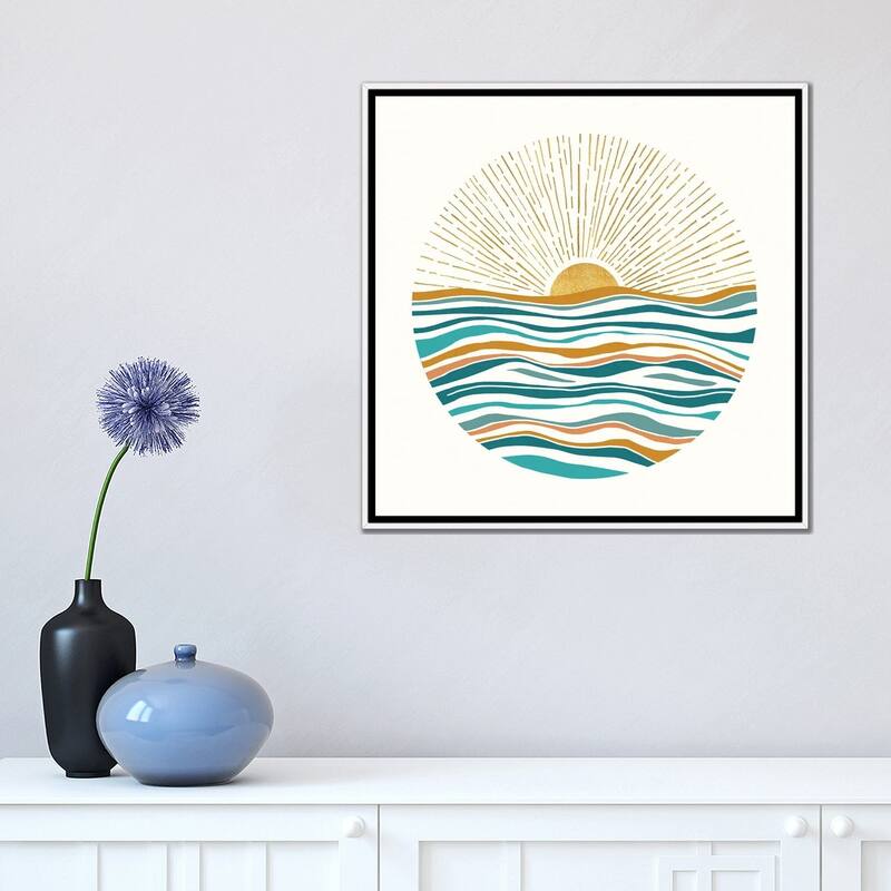 iCanvas "The Sun and The Sea II" by Modern Tropical Framed Canvas Print