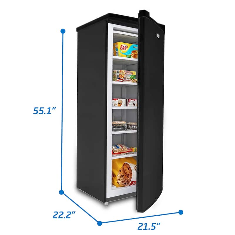 6.0 Cu Ft Upright Freezer,Black