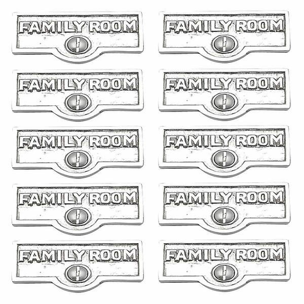 Shop 10 Switch Plate Tags Family Room Name Signs Label Chrome Brass Renovator S Supply Overstock 13156735