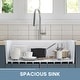 preview thumbnail 11 of 14, MorningGlow 33 in. Undermount/Drop-In Single Bowl White Fireclay Workstation Kitchen Sink with Accessories