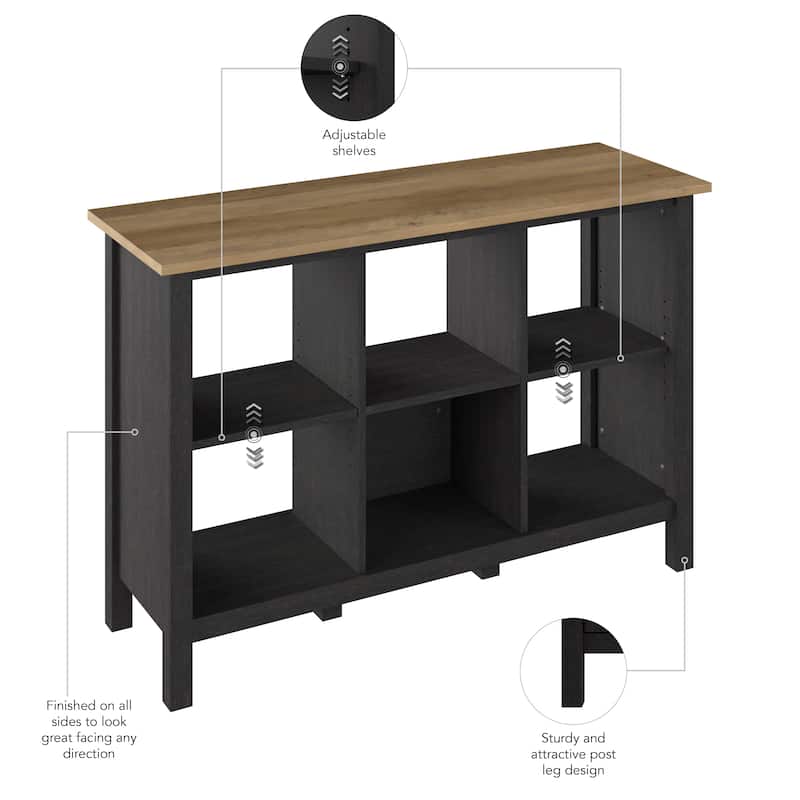 Mayfield 6 Cube Bookcase Organizer and Storage by Bush Furniture