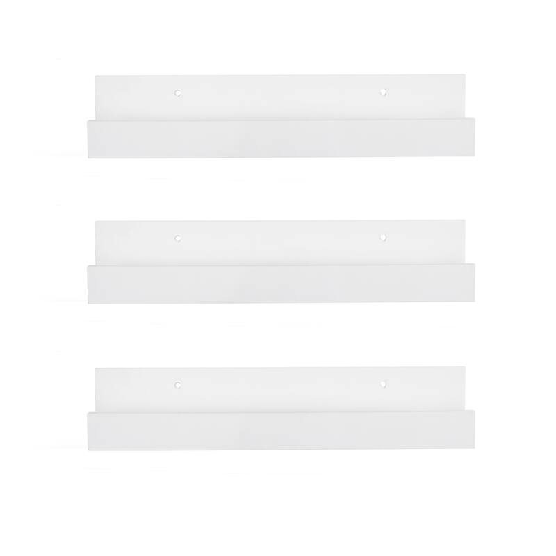 Levie 24 inch 2-Pack Wood Wall Picture Frame Holder Ledge