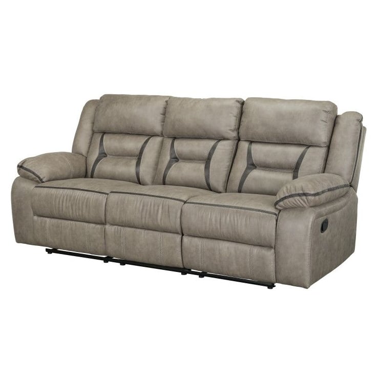 Roundhill Furniture Elkton Manual Motion Reclining Sofa with Storage Console