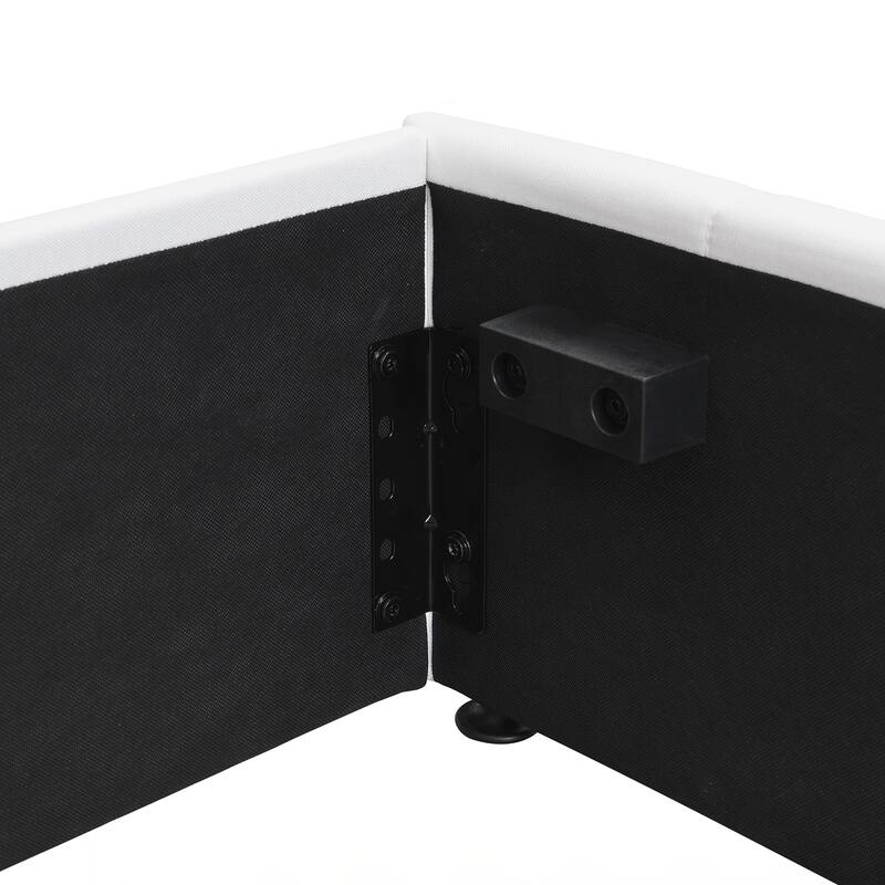 Queen size Upholstered Platform bed with a Hydraulic Storage System