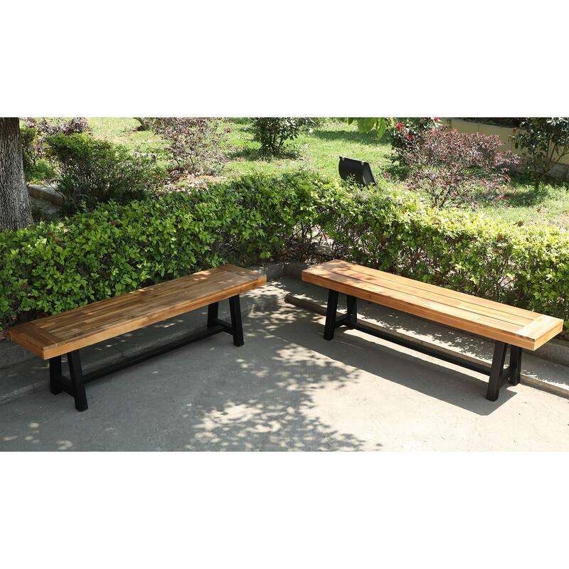 Sophia & William 2/3-Piece Wooden Garden Benches with or without the Wooden Garden Table