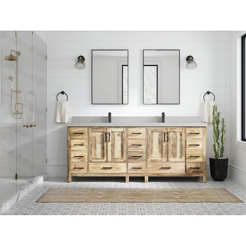 Willow Collections 84 in. W x 22 in. D Malibu Mango Double Sink Bathroom Vanity with Countertop